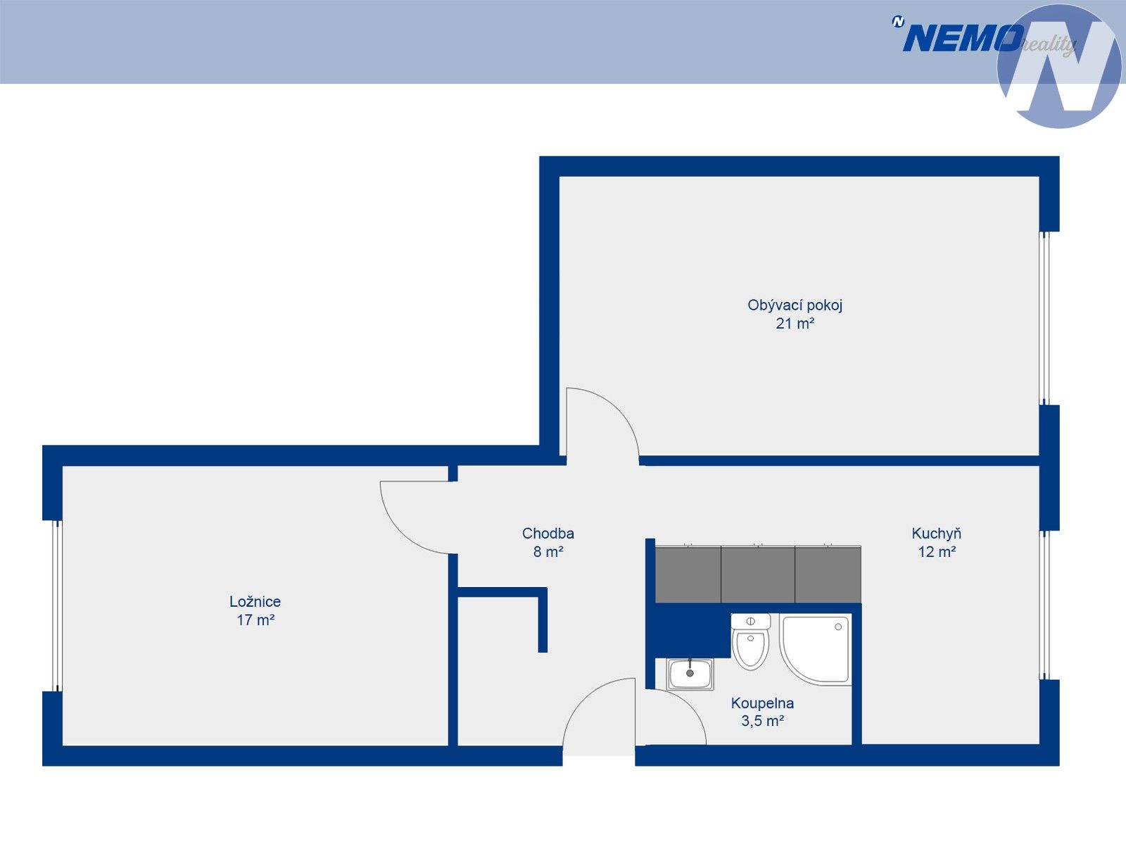 Byt 2+1 · 61 m² · Sídl. Míru, Volary - 3