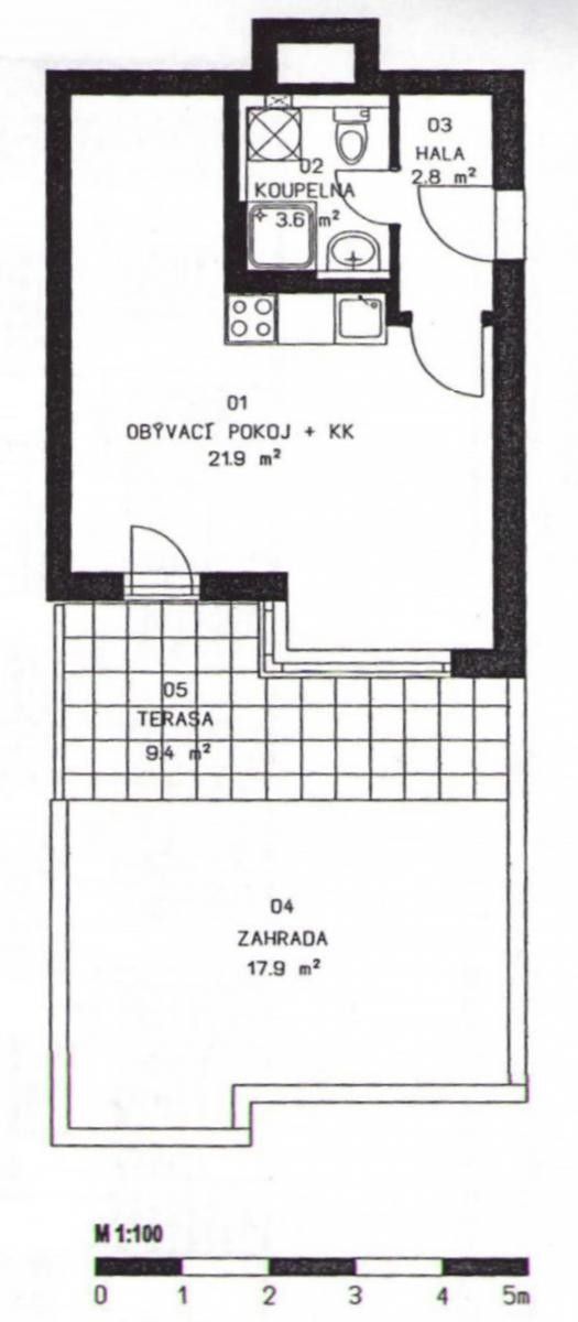 Pronájem byt 1+kk - Werichova, Praha Hlubočepy, 28 m² - 2