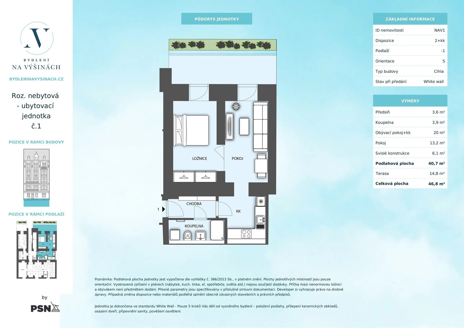 Prodej ubytovací zařízení - Na výšinách, Praha, 41 m²