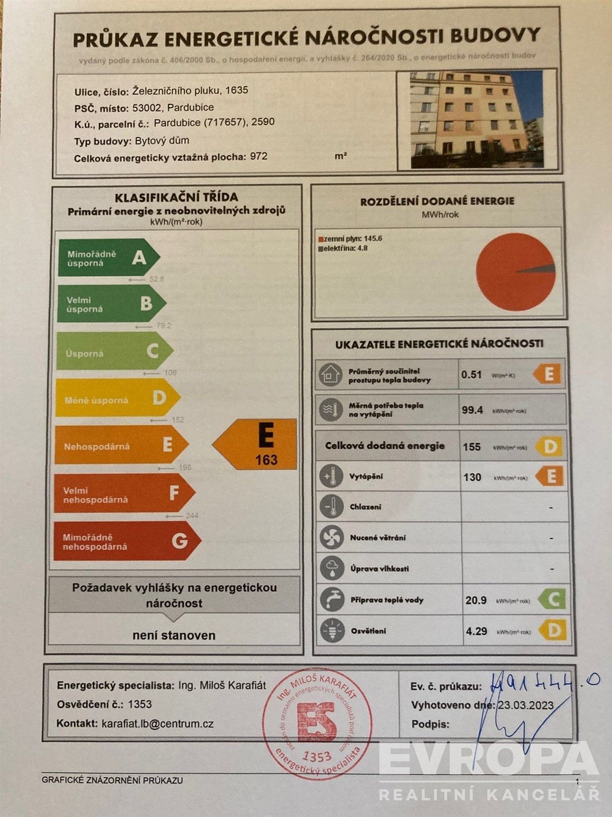 3+kk, Železničního pluku, Pardubice, 70 m²