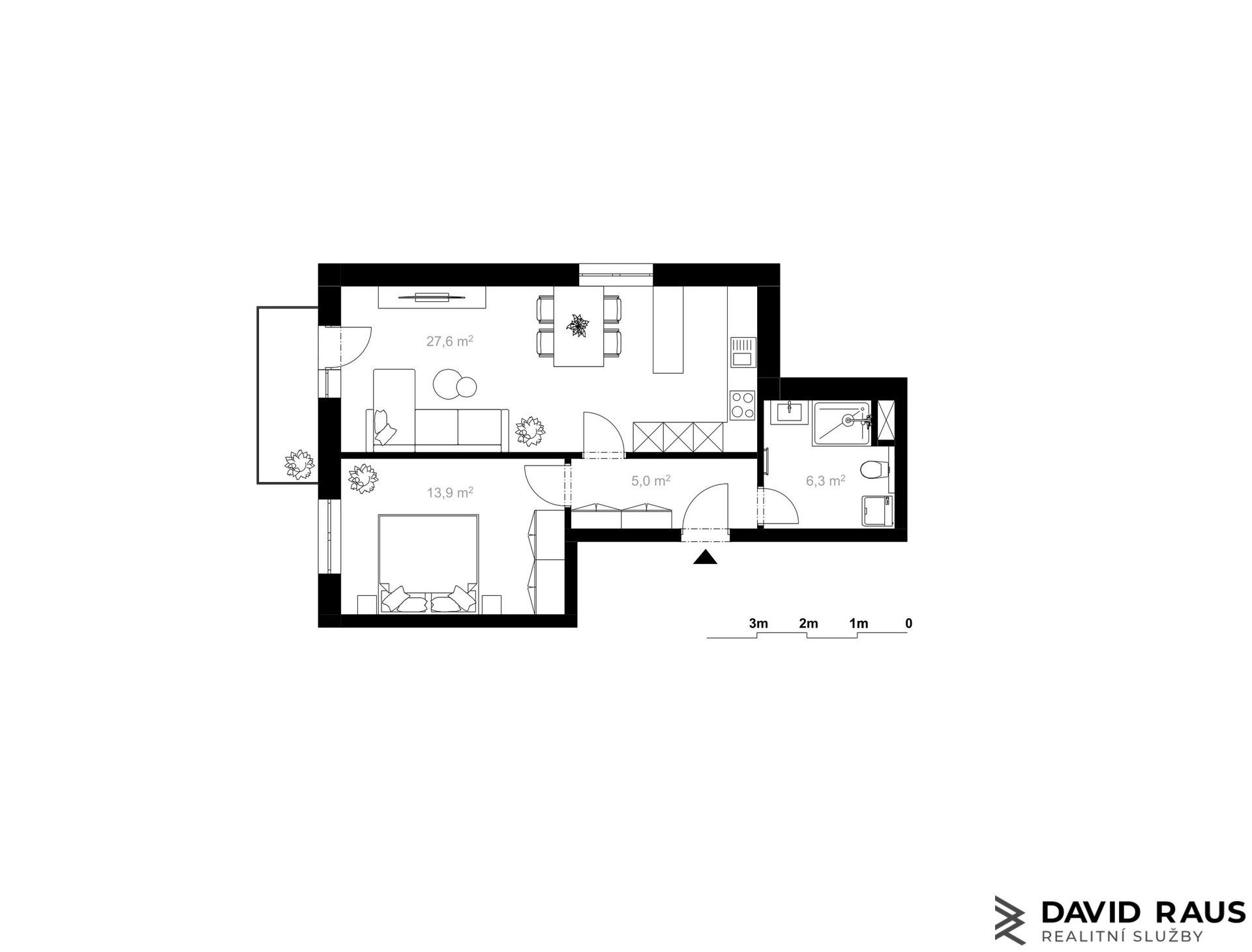 Prodej byt 2+kk - Forota, Bystřice nad Pernštejnem, 35 m²