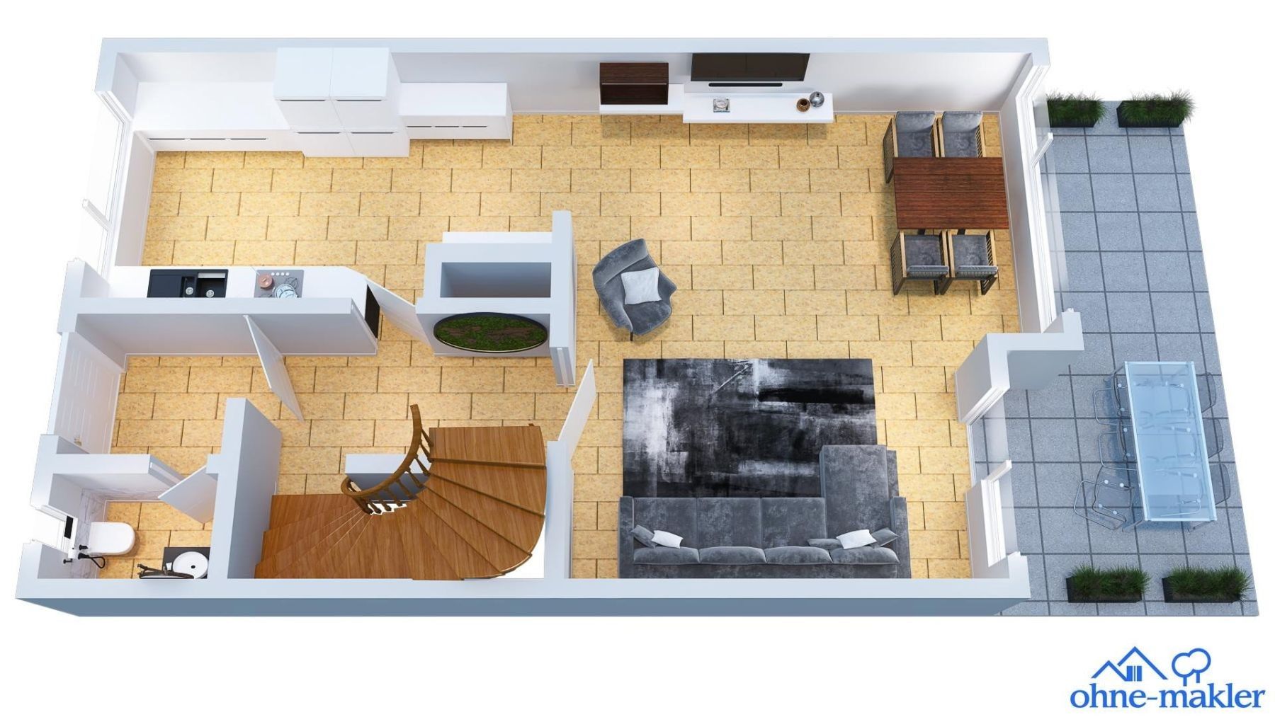 Rodinné domy, Fohrenbühlerstraße 103, , Bádensko-Württembersko, 88 m² - 2