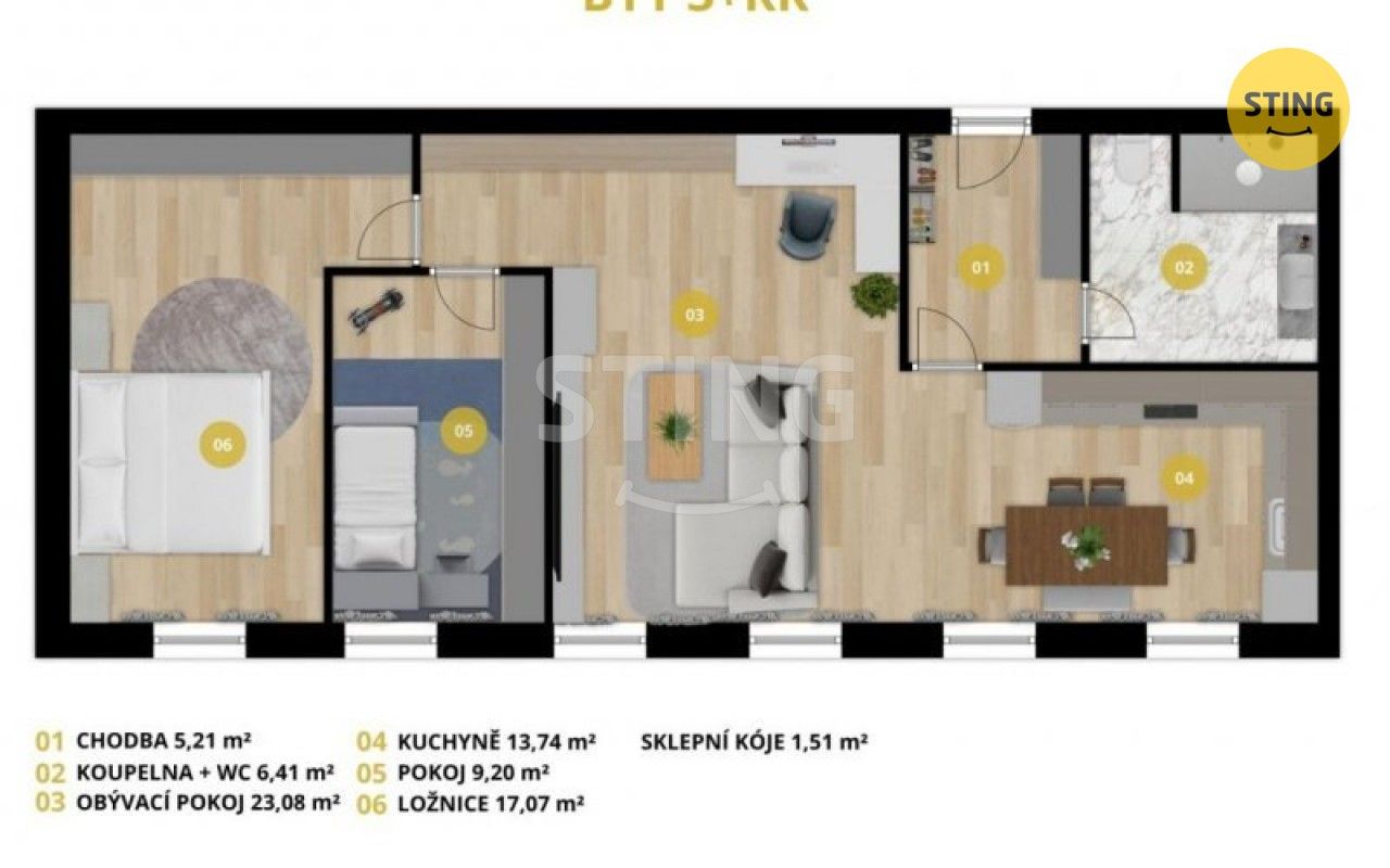 Byt 3+kk · 75 m² · Sadová, Opava - 3