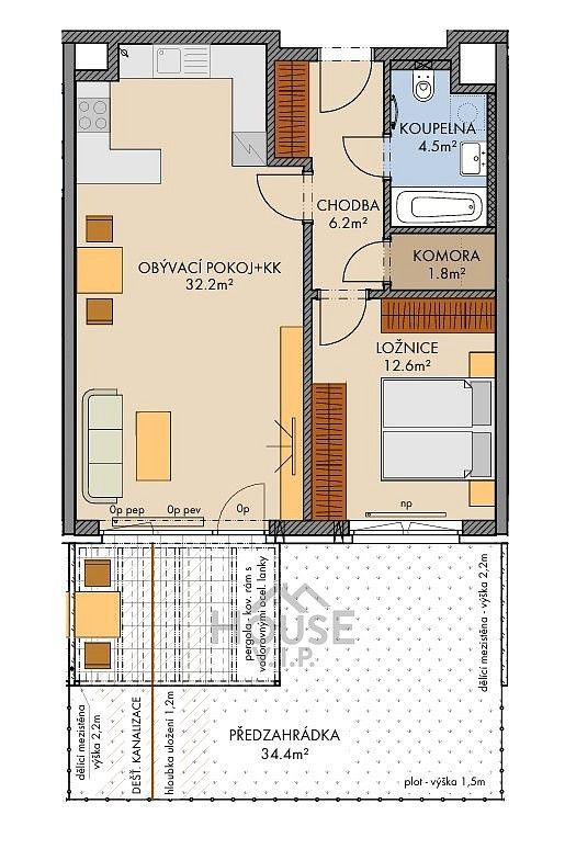 Byt 2+kk · 60 m² · Stočesova, Praha 6 - Ruzyně - 3