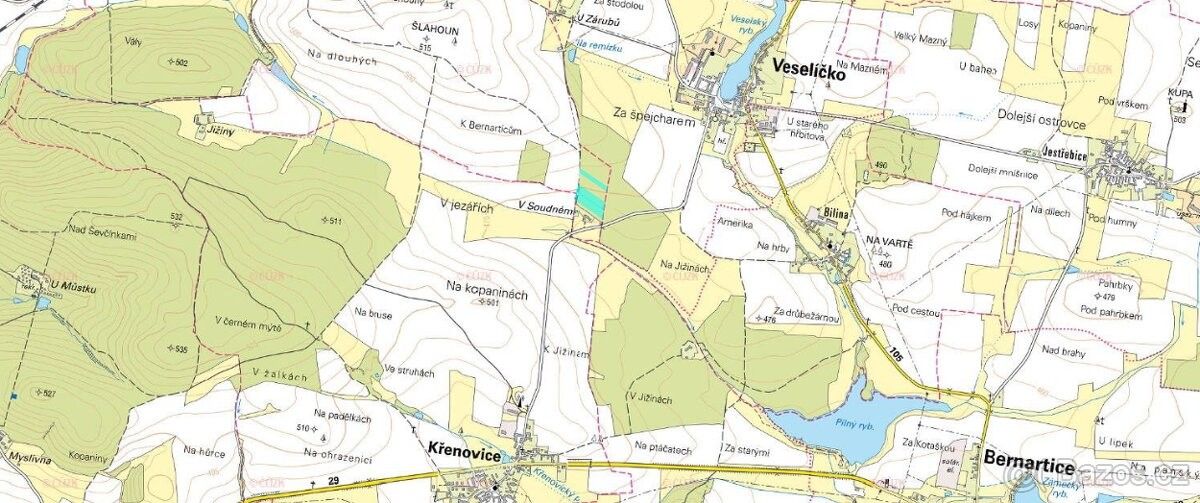 Pozemky pro bydlení, Bernartice u Milevska, 398 43