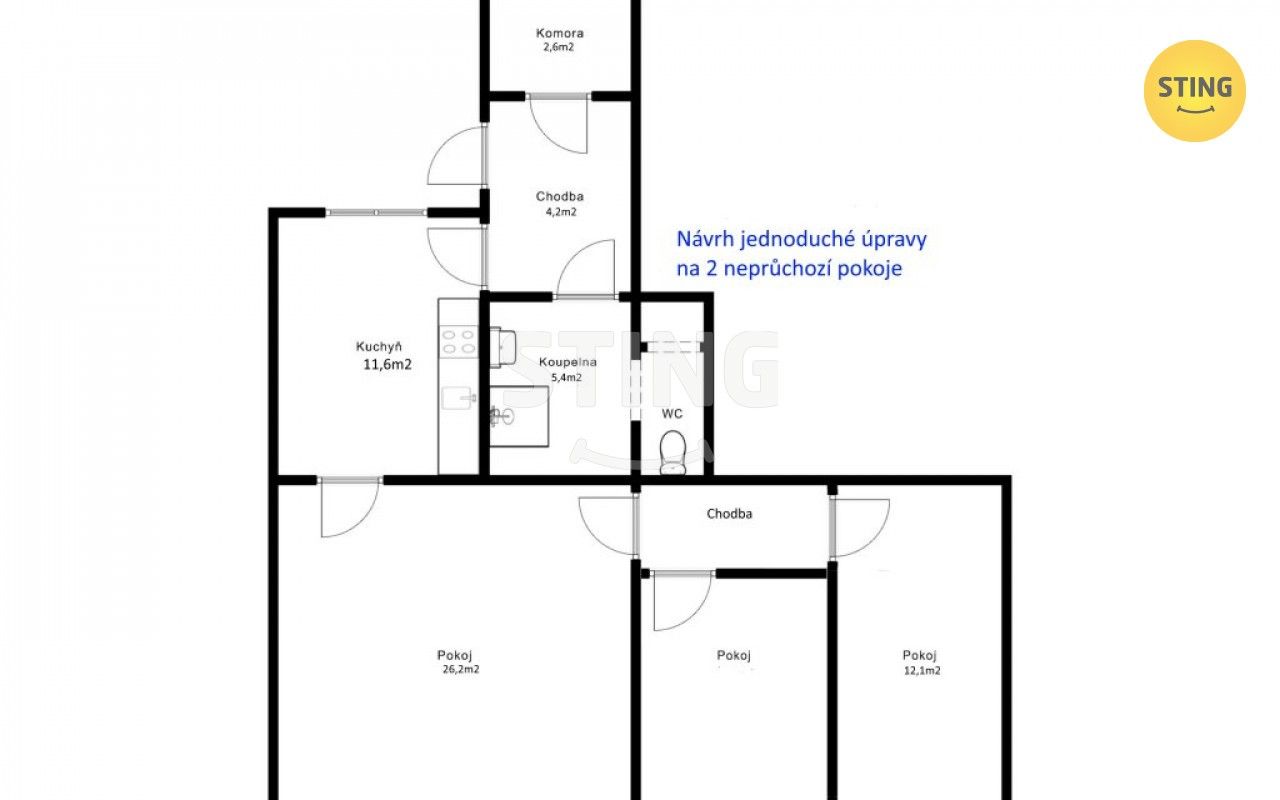 3+1, Brněnská, Hodonín, 76 m²