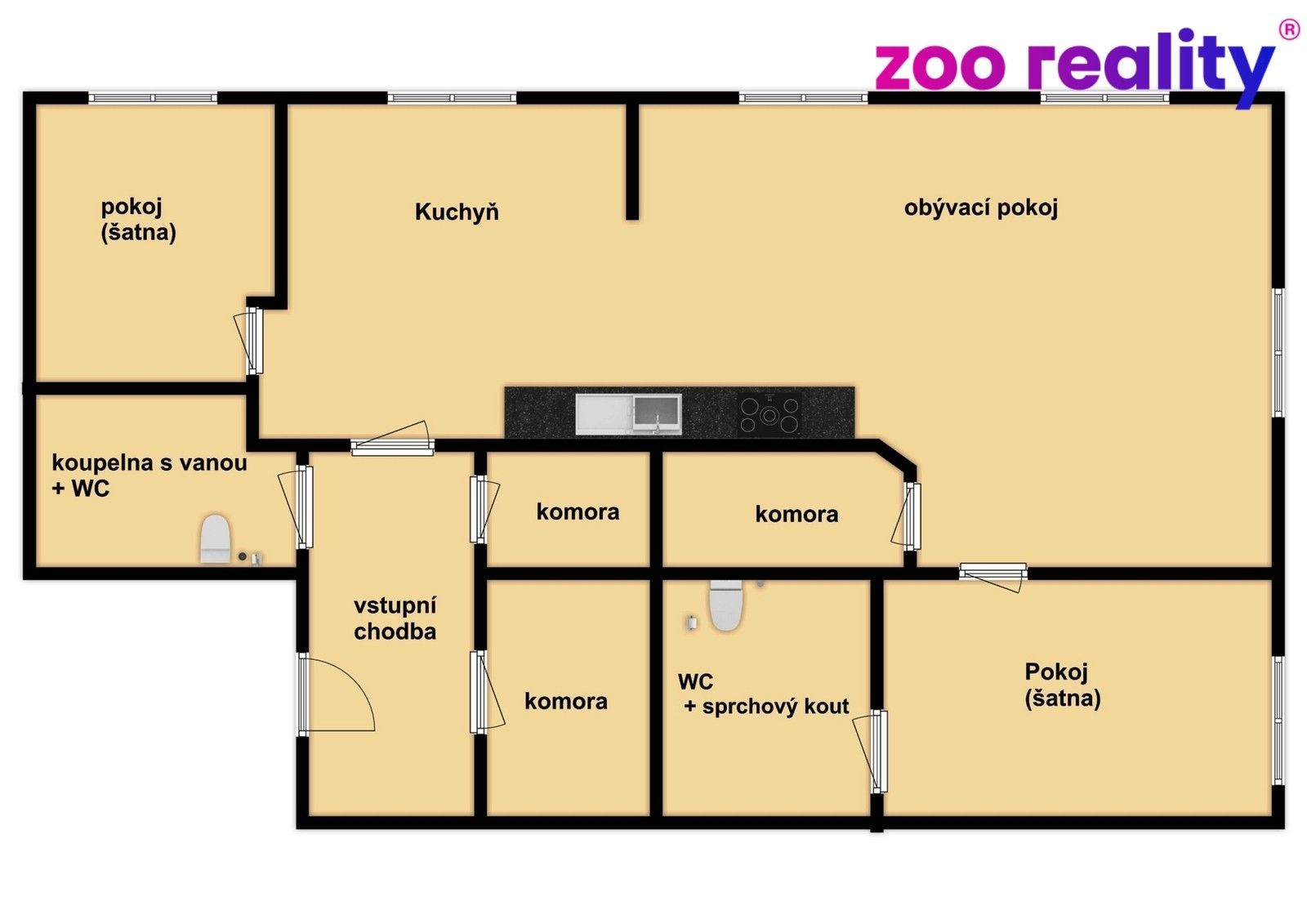 Prodej byt 3+kk - Horská, Trutnov, 67 m²