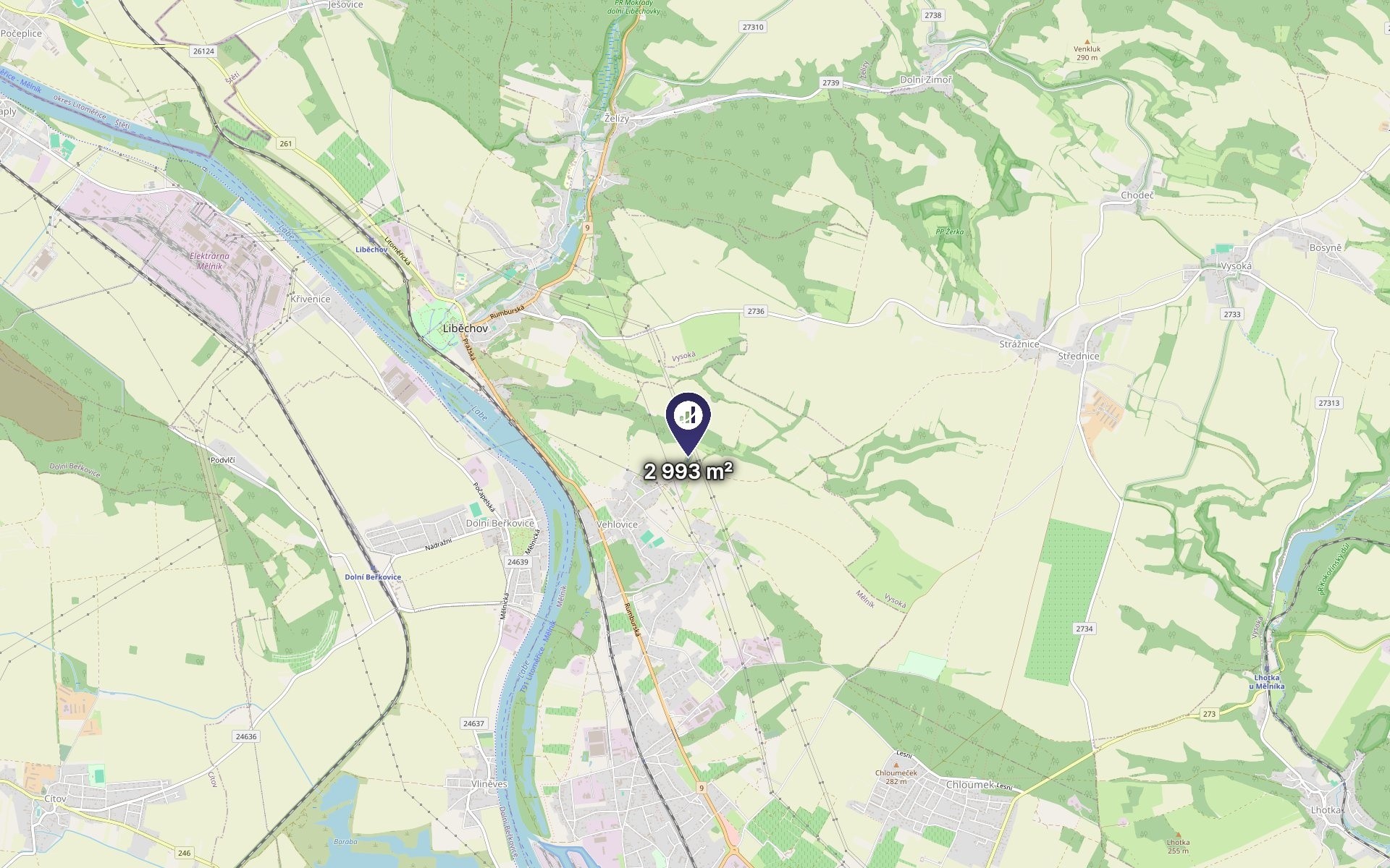 Zemědělský pozemek · 1 497 m² · Mělník - 3