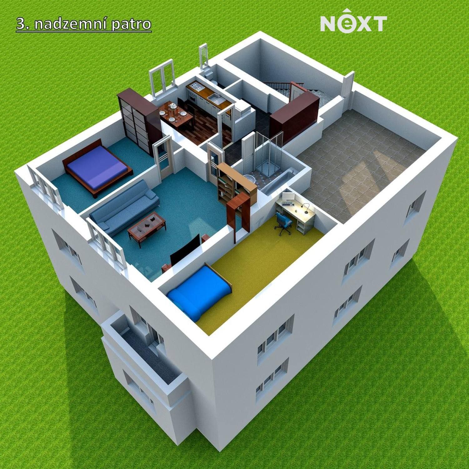 Pronájem byt 3+1 - Oskara Nedbala, Hradec Králové, 72 m²