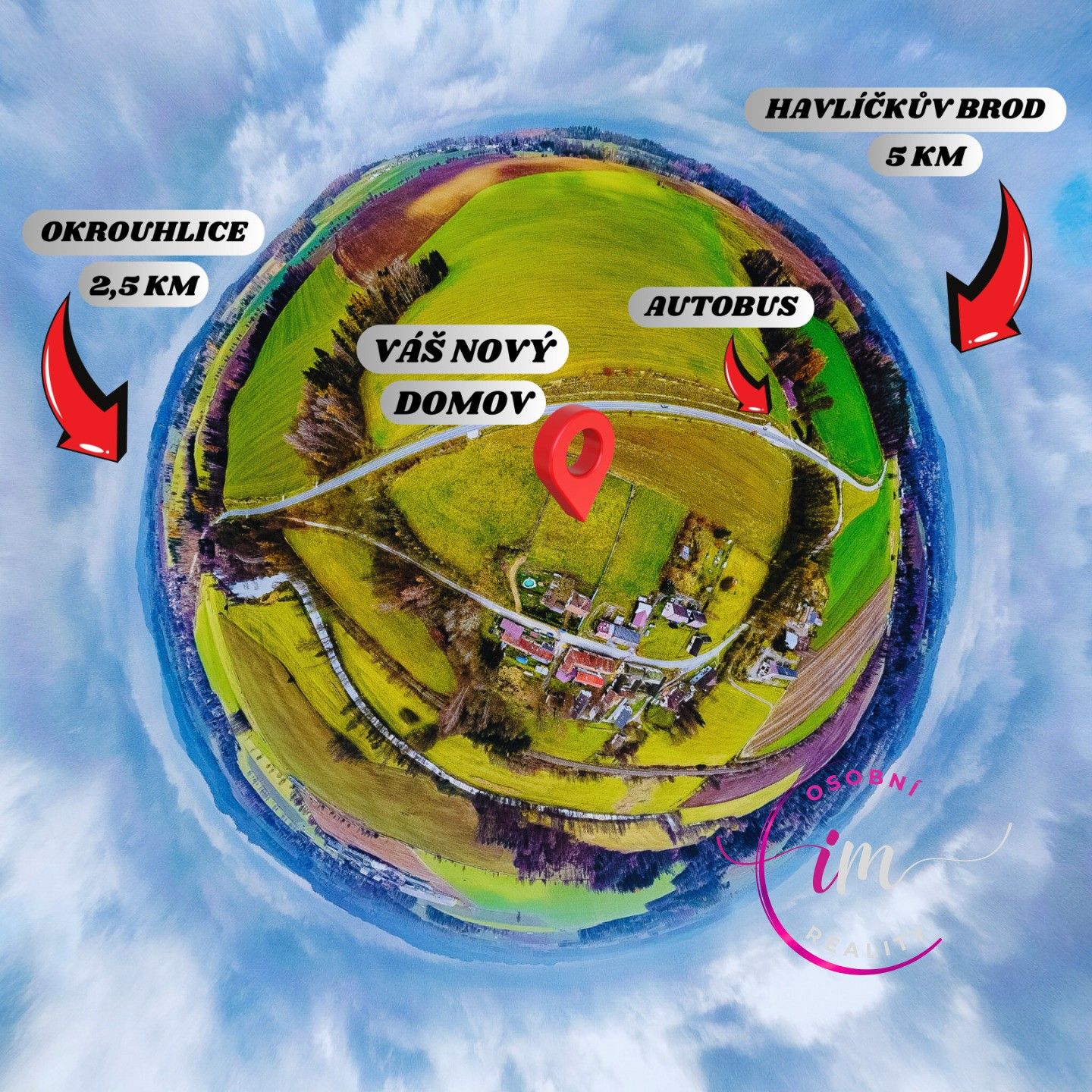 Prodej pozemek pro bydlení - Chlístov, Okrouhlice, 2 810 m²