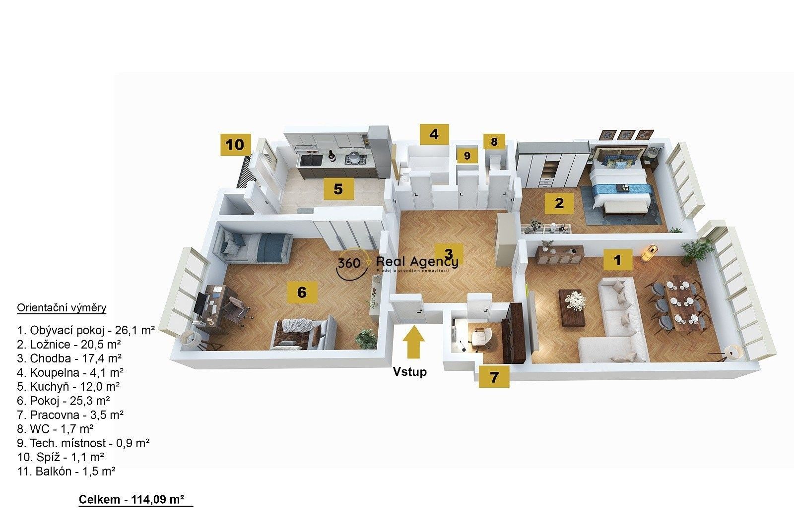 Byt 3+1 · 114 m² · Veletržní 196, Praha Holešovice - 4