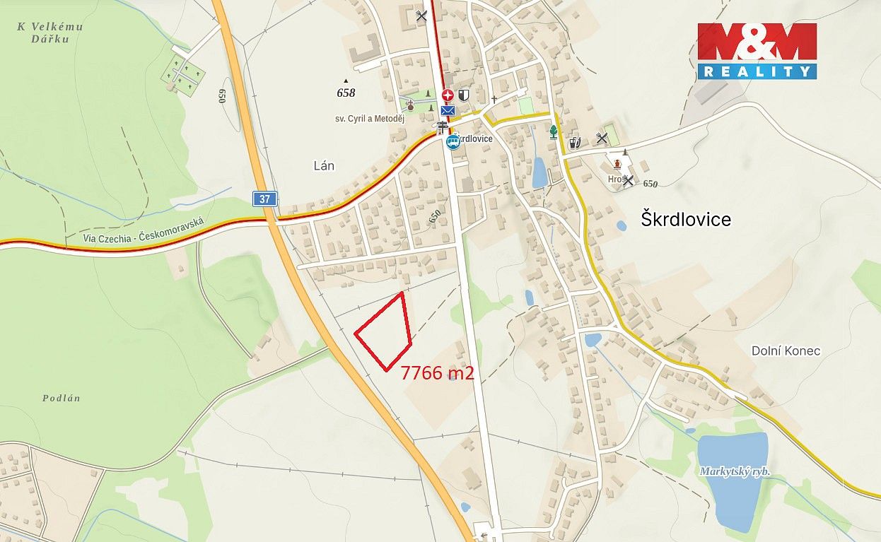 Prodej komerční pozemek - Škrdlovice, okres Žďár nad Sázavou - 5