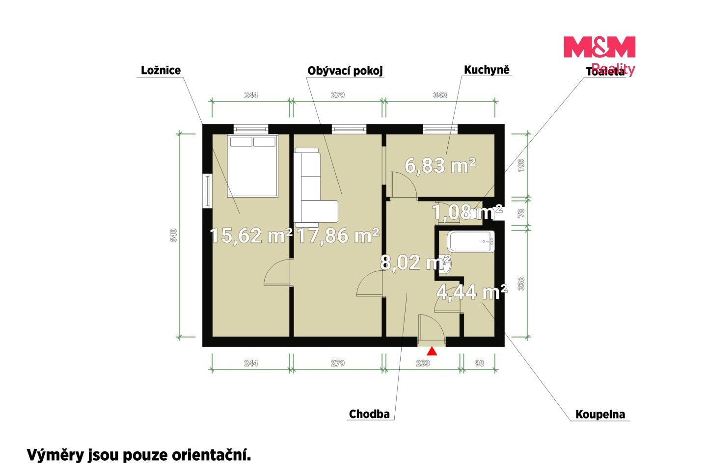 Byt 2+1 · 56 m² · Příchovice - 4