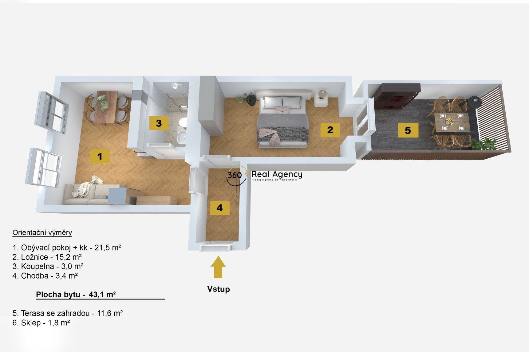 Byt 2+kk · 43 m² · Černomořská 384, Praha Vršovice - 4