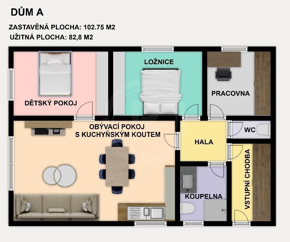 Prodej rodinný dům - Jiráskova, Včelná, 89 m²