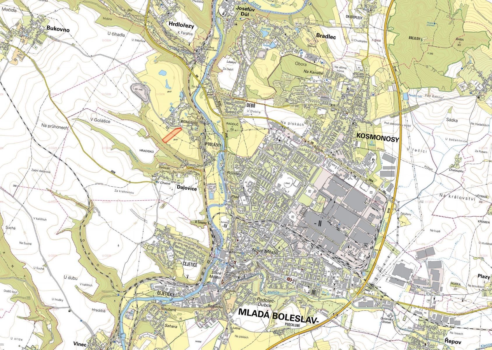 Prodej zemědělský pozemek - Podlázky, Mladá Boleslav