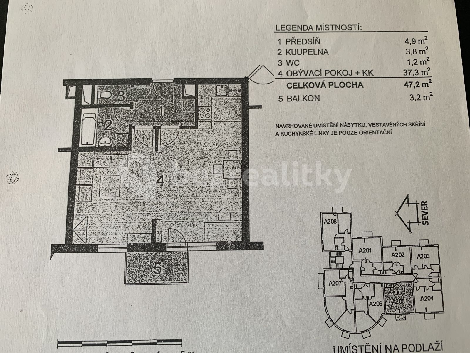 Pronájem byt 1+kk - U Domu služeb, Praha - Modřany, 50 m² - 2