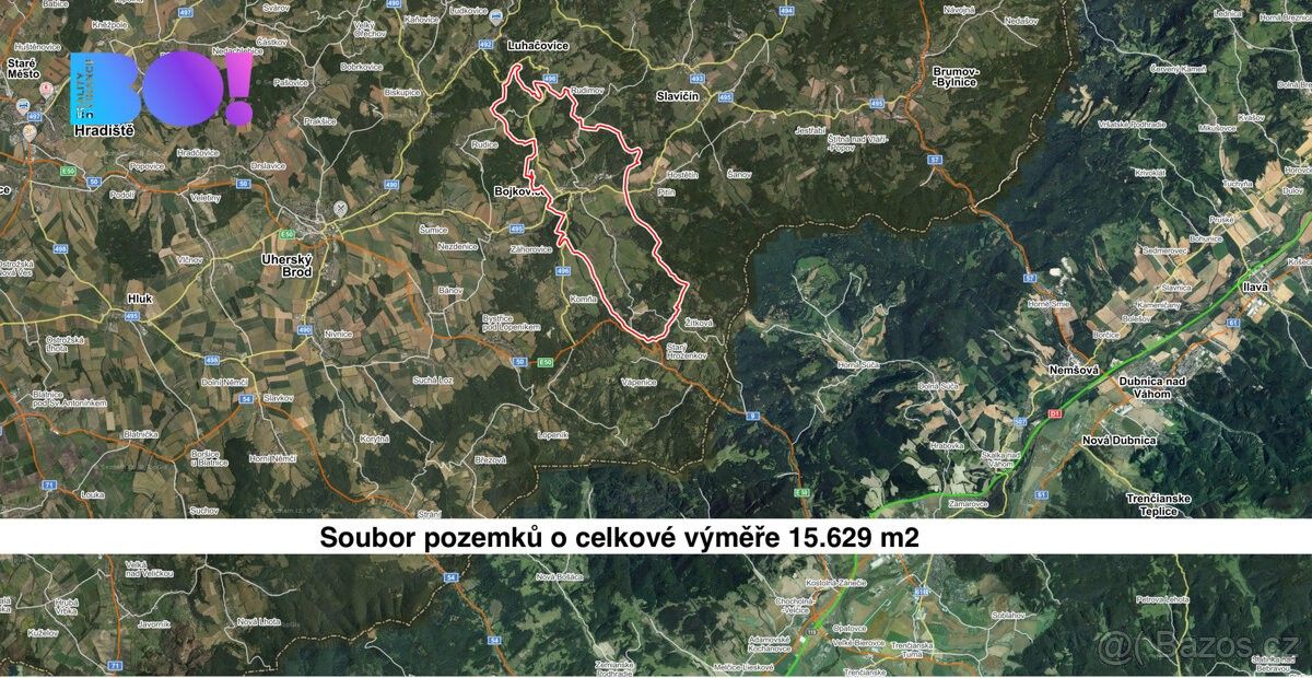 Louky, Bojkovice, 687 71, 15 629 m²