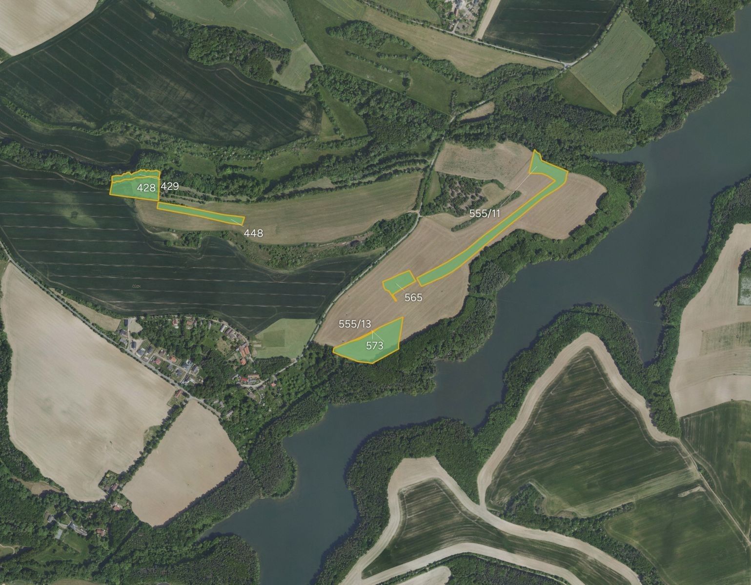 Zemědělské pozemky, Chlístovice